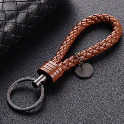 1 pieza Llavero Cuero Cuerda Correa Tejido Llavero Llavero Regalo 12 Colores Foto 1 de 4