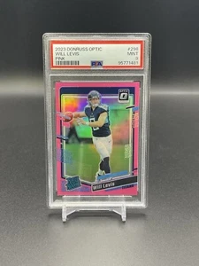 WILL LEVIS 2023 PANINI DONRUSS OPTIC PINK HOLO PRIZM ROOKIE CARD #298 PSA 9 MINT - Picture 1 of 2