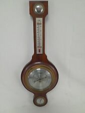 Vintage Comitti London Compensated Banjo Barometer And Thermometer 