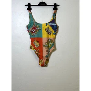 Traje de baño de una pieza Versace para mujer estampado de múltiples escudos con paneles Royal Rebellion 1 - Imagen 1 de 9