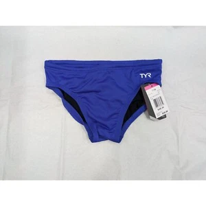 TYR Boys Durafast Elite Racer Brief Swimsuit Royal Blue Size 26 NWT - Picture 1 of 8