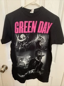 Green Day Concert Tee Early 2000's Slim Fit Men's Medium Black - Picture 1 of 4