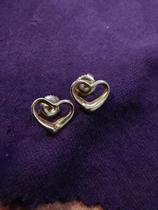 18K Yellow Gold Tiffany & Co. Elisa Peretti Floating Heart Earrings - Picture 1 of 3