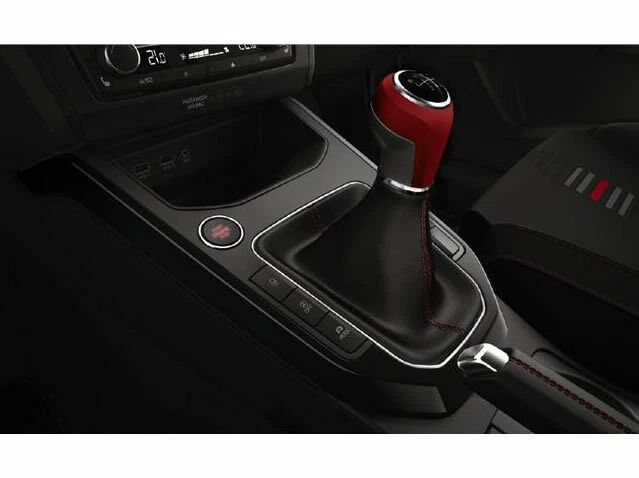 Genuine Seat Arona & Ibiza 2017-2021 Leather Gear Knob, Desire Red, 6 Speed - Image 1 of 1