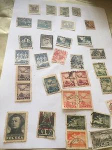 Selección de estampillas antiguas #15D Polonia 1920-1950 - Imagen 1 de 7