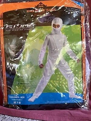 HASBRO Gi Joe Rise Of Cobra Boys Storm Shadow Costume Medium 7/8 New Vintage - Image 1 of 4
