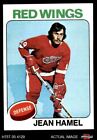 1975 Topps #257 Jean Hamel Red Wings 7 - Neuf dans sa boîte