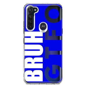 For Motorola Moto G Stylus 2020 Shockproof Case Funny Text Quote Bruh GTFO - Picture 1 of 6