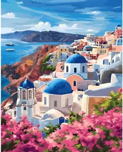 Seaside Paint by Numbers Kit for Adults Beginner, DIY Acrylic Adult Paint by Num - Picture 1 of 12