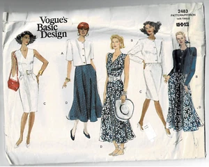 Vogue 2483 Misses Jacket &Dress Sizes 6-10 UNCUT FF - Picture 1 of 1