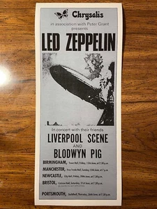 Lez Zeppelin 1969 1st UK Tour Concert Poster 2nd Printing - Picture 1 of 3
