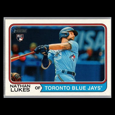 2023 Topps Heritage High Number - #667 Nathan Lukes RC - Toronto Blue Jays - Image 1 of 2