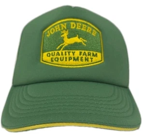 John Deere Green Front Foam Snapback with White Mesh Back - Picture 1 of 7