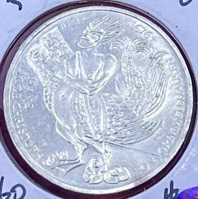 Germany 1976-D 5 Deutsche Mark. KM144. Silver BU.  von Grimmelshausen Commem. - Image 1 of 2