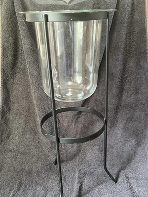 Candelabro PartyLite Sevilla 3 mechas con cristal huracán e inserto Verona  Foto 1 de 3