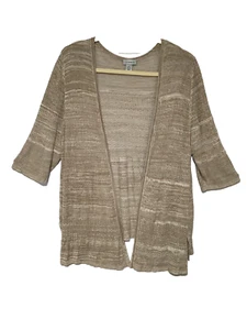Catherines Cardigan Sweater Womens 4X Brown Tunic Lagenlook Grunge Career Office - Picture 1 of 12