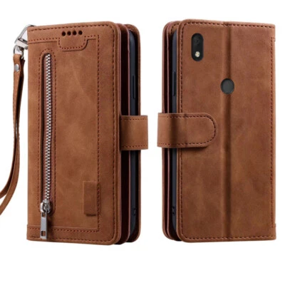 Чехол-бумажник Alcatel Lumos кожаный на молнии магнитная откидная карта для Alcatel Lumos - Изображение 1 из 4