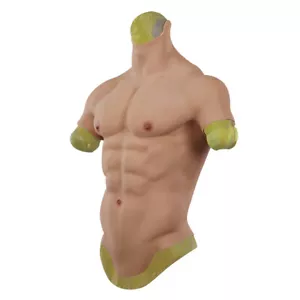 Chaleco de silicona muscular pecho realista masculino pecho simulación muscular abdominal - Imagen 1 de 12