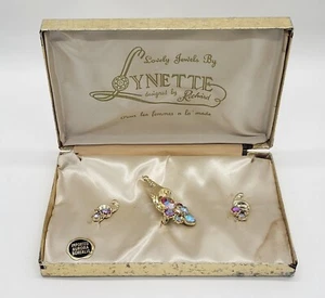 Vintage Lynette Kostüm Set in Box, Füllhorn, Aurora Borealis Strass - Bild 1 von 3