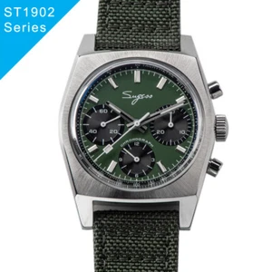 Seagull Sugess ST1902 Panda 37mm Green Chronograph Domed Sapphire Lume 1963 BNIB - Bild 1 von 14