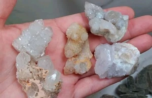 SPIRIT QUARTZ crystals Lot South Africa 100g Set Of 5 Clusters Y5 - Picture 1 of 2