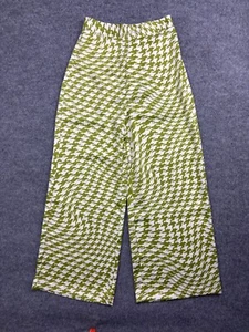 Urban Outfitters UO Olympia Print Pant Women's S Green Wide Leg Flare NWT - Picture 1 of 8