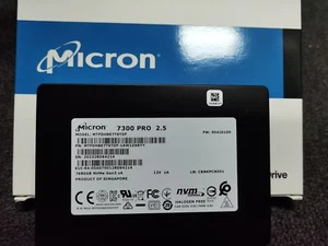 Micron 7300 Pro 7.68TB 7680GB PCIe NVMe U.2 Enterprise SSD MTFDHBE7T6TDF Gen3x4 - Picture 1 of 4