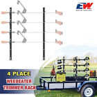 4 Place Weedeater Trimmer Rack for Open Landscape Trailer Truck Holder Lockable