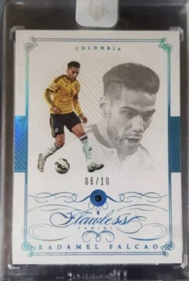 2015-16 Panini Flawless Soccer Radamel Falcao Sapphire /10 - Image 1 of 2