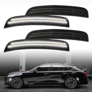 For 2015-23 Chrysler 300 300C 300S Smoked LED Side Marker Light Front Rear White - Picture 1 of 13