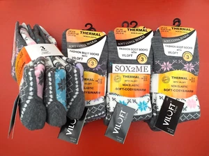 3 or 6 PAIR LADIES WOMENS NON ELASTIC SOCKS THERMAL DIABETIC WALKING BOOTS 4- 8 - Picture 1 of 5