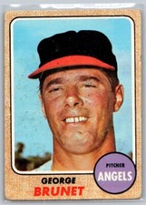 1968 TOPPS BASEBALL 347 GEORGE BRUNET ANGELS