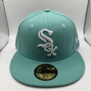 New Era 59Fifty Chicago White Sox Spring Collection Mint Fitted Hat 7 1/4 New - Picture 1 of 5