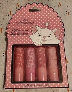 Disney THE ARISTOCATS - MARIE - Lip Balm Set - 4 Piece Flavored Lip Balms - NIB - Picture 1 of 3