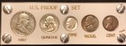 1950 Us Mint Proof Set Proof Coins in White Capital Holder Free Shipping