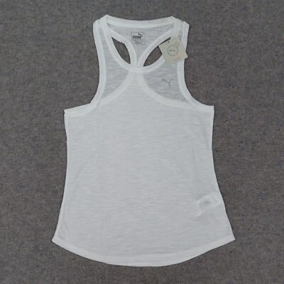 Chaleco sin mangas Puma DryCell para mujer talla 6 blanco cuello redondo espalda deportiva gimnasio top nuevo Foto 1 de 4