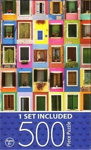 500 Piece Colourful Windows Colour Jigsaw Puzzle Scenic Puzzles 27.94x35.56cm - Picture 1 of 3