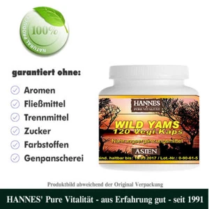 Wild Yams Wurzel 120 Vegi-Kaps - Beste HANNES' Qualität - Bild 1 von 1