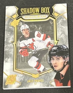 2022-23 Jack Hughes SPx Shadow Box Hologram  Black Gold 05/10 #SB-15