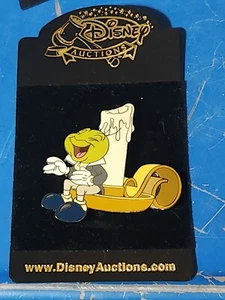 LE Disney Auction Pin Pinocchio Jiminy Cricket Candle Candlestick Laughing Funny - Picture 1 of 3
