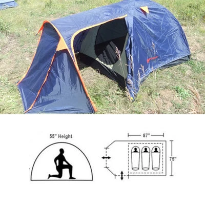 Lightweight 3 Adult 7.25 x 6.25 Camping Tent with Closeable Vestibule Rain Fly - Image 1 of 4
