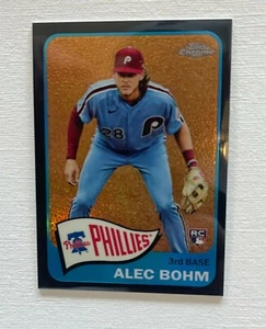 ALEC BOHM RC TH65-38 Phillies BLACK 22/25 SSP  2021 Topps Series 2 BLACK CHROME  - Picture 1 of 4