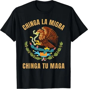 Chinga La Migra Chinga Tu Maga Mexican Immigrant Right T-Shirt ,Unisex Tee - Picture 1 of 5
