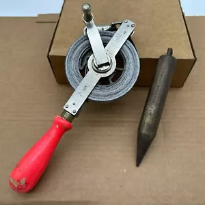 Lufkin USA 50 Ft Oil Tank Depth Measuring Gauge Metal Tape w Brass Plumb Bob 590 - Picture 1 of 21