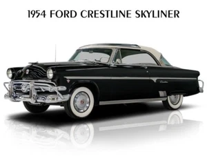 1954 Ford Crestline Skyliner in Black NEW Metal Sign: 12x16 Ships Free - Picture 1 of 1