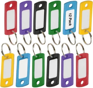 Lucky Line Flexible Colored Plastic Key Tag with 3/4" Split Ring, in Assorted Co - Picture 1 of 12