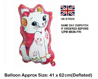Disney The Aristocats Marie Cat Shaped Balloon Birthday Party Deco Supplies UK