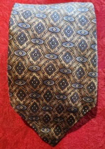 Corbata para hombre American Traditions 100 % seda italiana EE. UU. marrón/bronceado pizarra azul nueva con etiquetas - Imagen 1 de 11