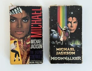Michael Jackson "The Legend Continues" & "Moonwalker" (2) Vintage VHS Tapes  - Picture 1 of 17