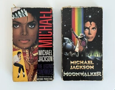 Michael Jackson "The Legend Continues" & "Moonwalker" (2) Vintage VHS Tapes  - Image 1 of 4
